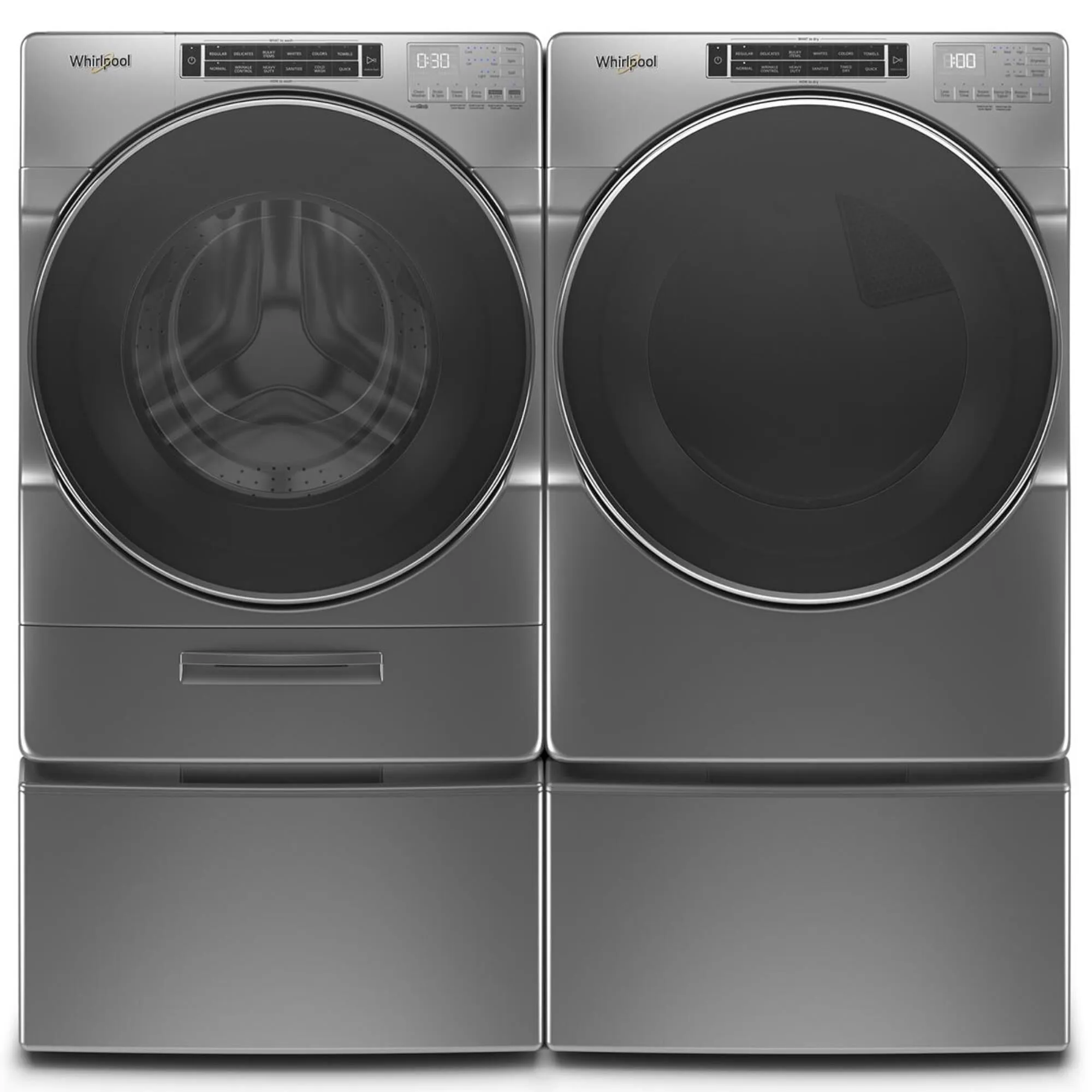 Whirlpool 7.4 Cu. Ft. Electric Dryer with Steam in Chrome Shadow