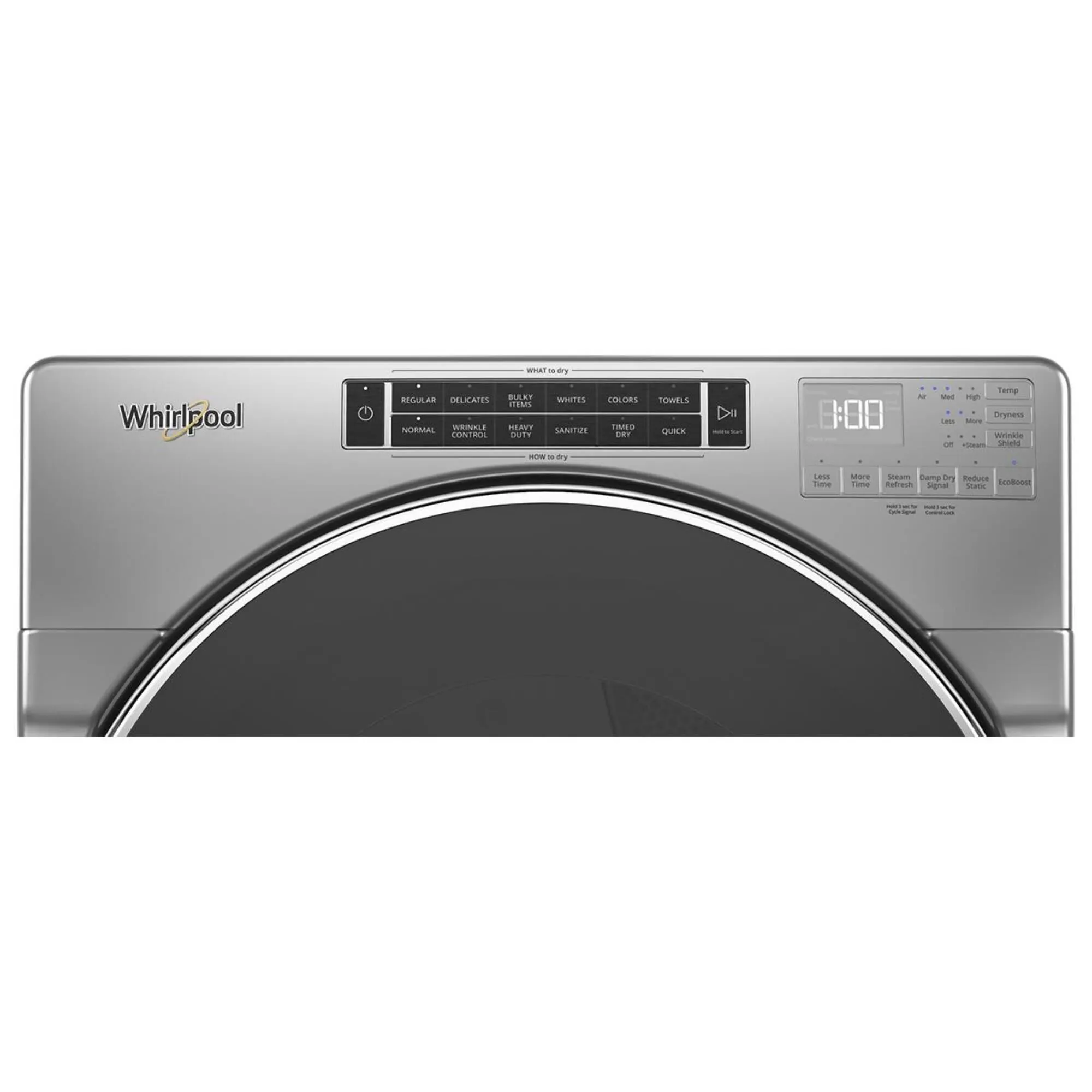 Whirlpool 7.4 Cu. Ft. Electric Dryer with Steam in Chrome Shadow