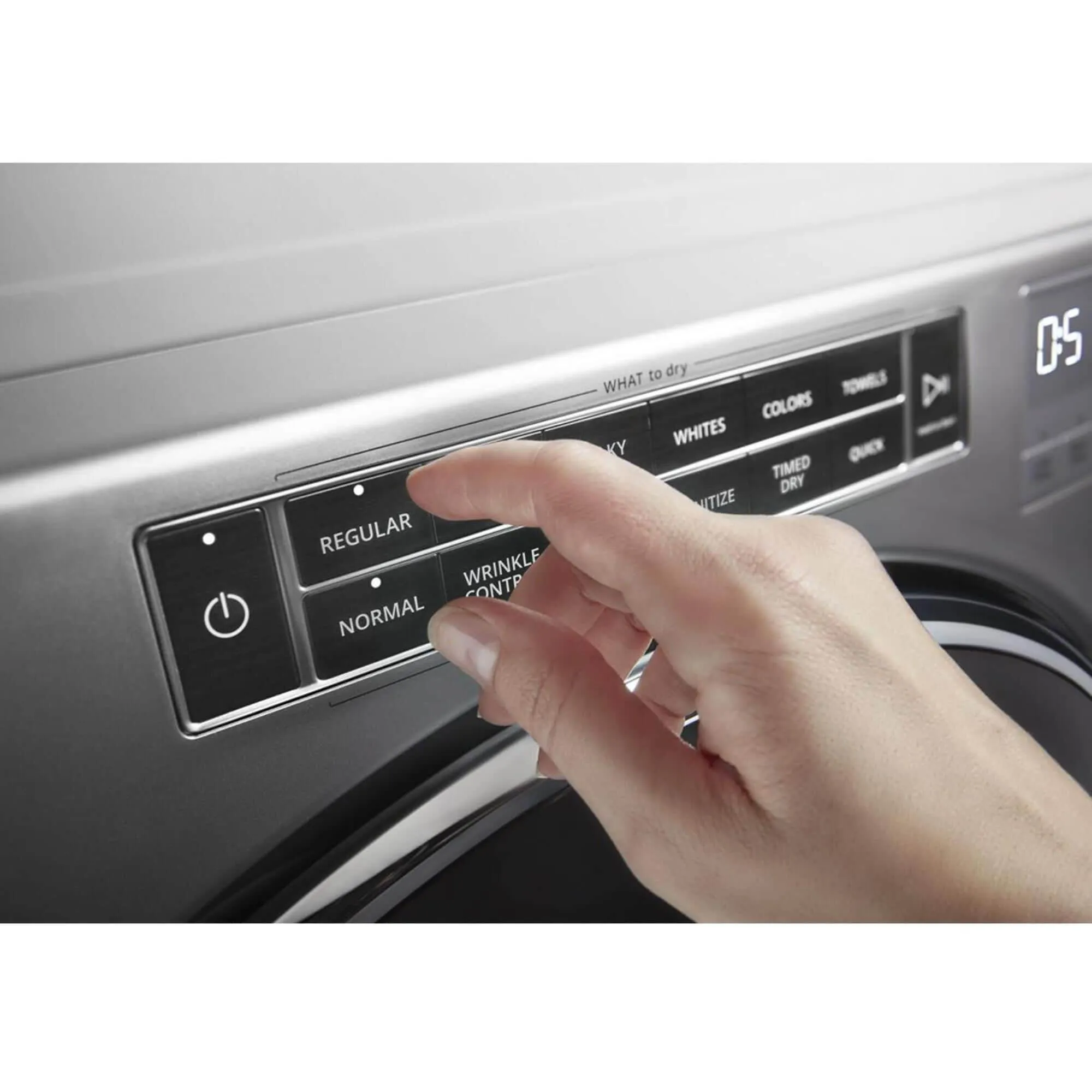 Whirlpool 7.4 Cu. Ft. Electric Dryer with Steam in Chrome Shadow